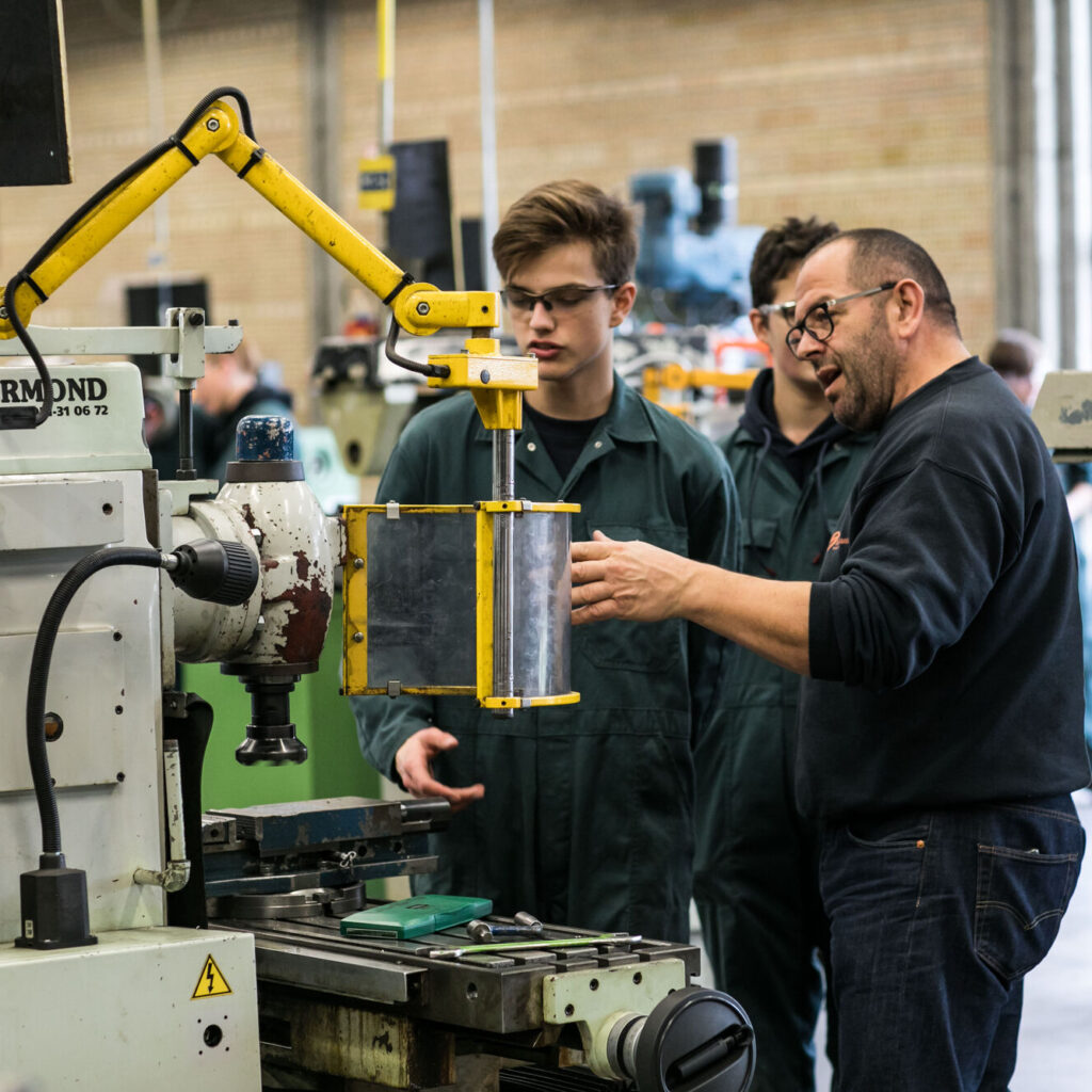 Leerling Mechanische vormgevingstechnieken in atelier